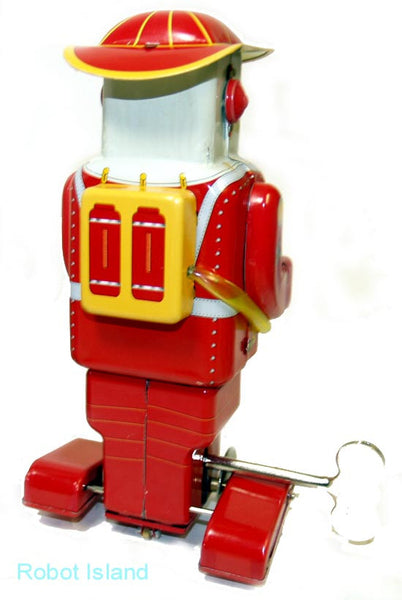 Space Fireman Robot Tin Toy Windup - SALE!