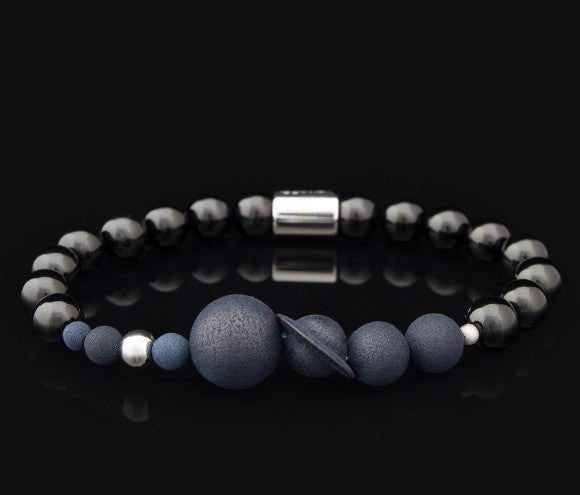 Solar system Bracelet with Pluto in black