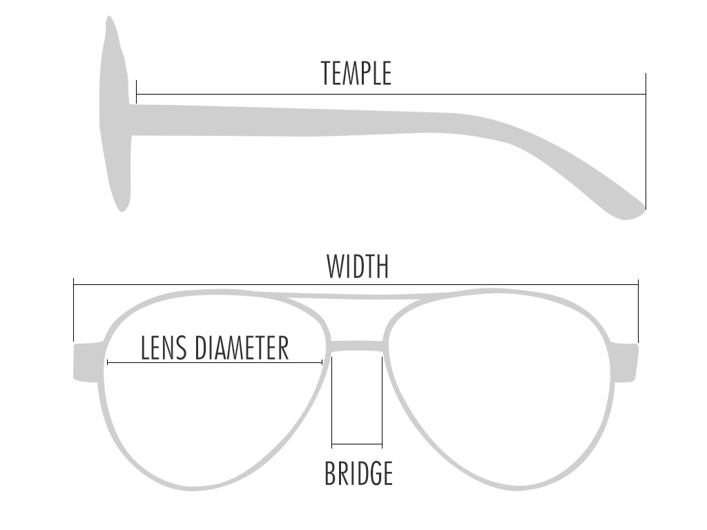 Vanacci Sunglasses Size Guide 