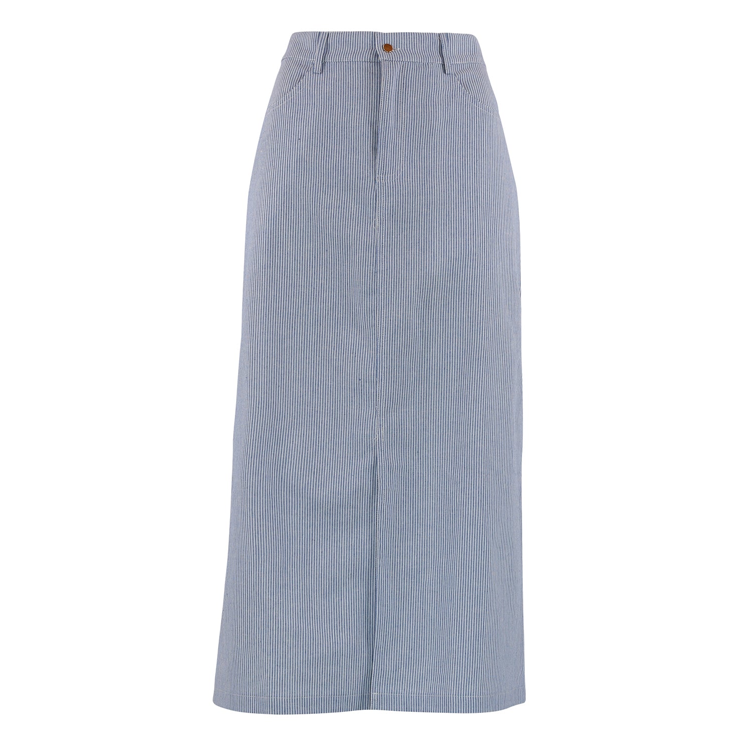 Continue Ava Nederdel Striber Stripe Skirt blue/White Fru og Frøken