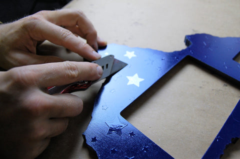 Pinecone Home Texas peeling star stickers