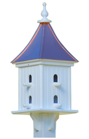 Two-Story Copper & Vinyl Birdhouse