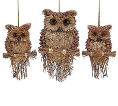 Handcrafted Pine Cone Owls Wall Decor