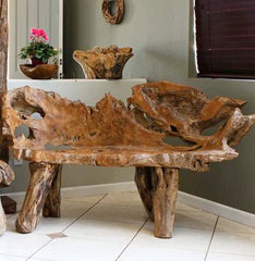 Teak Root Bench