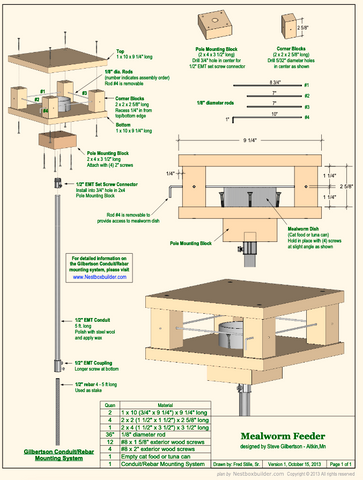 Original Bluebird Feeder Plans