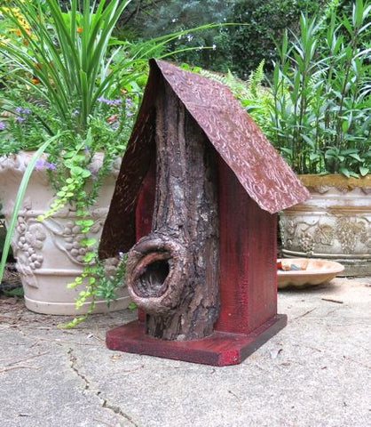 Rustic Log Birdhouse