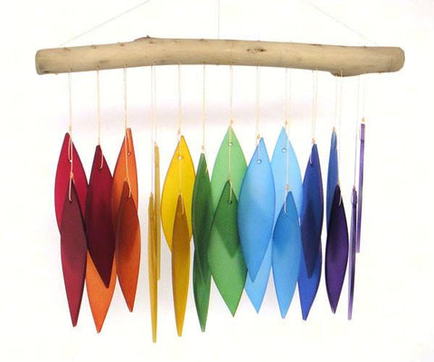 Rainbow Driftwood Wind Chime