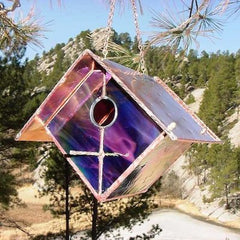 Stained Glass and Copper Birdhouse