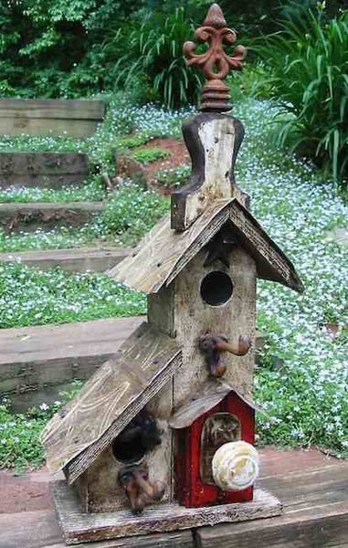 Double Condo Vintage Birdhouse by Lorenzo's Wood Works ...