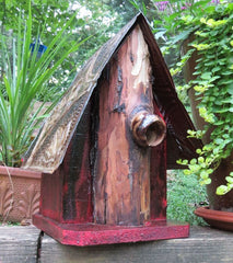 Rustic Log Birdhouse