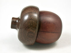 LV-3363 Manzanita & Brown Ebony Acorn Pill Box, Engagement Ring Box-SCREW CAP