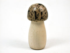 LV-3461 American Holly & Yollilo Palm Nut Wooden Mushroom Box-THREADED