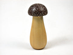 LV-3405 French Boxwood & Betelnut Mushroom Threaded Box, Pill Holder, Secret Compartment