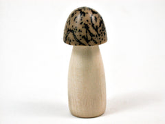 LV-3459 American Holly & Yollilo Palm Nut Wooden Mushroom Box-THREADED