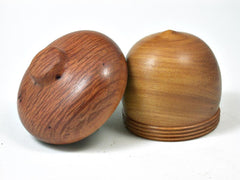 LV-2745 Argentine Osage & Sheoak Acorn Jewelry, Ring Box, Pill Box-SCREW CAP