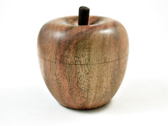 LV-2961 Carob & Ebony Stem Wooden Apple Threaded Box-SCREW CAP