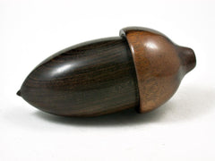 LV-2763 Black Chacate & Greenheart Acorn Jewelry, Ring Box, Pill Box-SCREW CAP