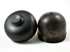 LV-3158 Lanceolaria & Ebony Acorn Pill Box, Jewelry, Engagement Ring Box-SCREW CAP