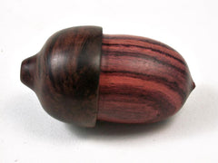 LV-2803 Tulipwood & Manzanita Burl Acorn Ring Box, Pill Box-SCREW CAP