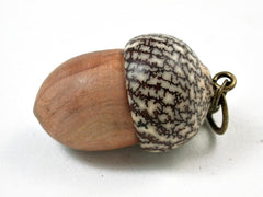 LV-2964 Japanese Sugi & Betelnut Acorn Box, Pill Holder, Memorial Pendant-SCREW CAP