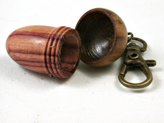 LV-2696 Acorn Pendant Box, Charm, Pill Holder from Masur Birch & Betelnut-SCREW CAP