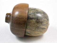 LV-2978 Poinsettia & Greenheart Acorn Pill Box, Engagement Ring Box-SCREW CAP