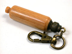 LV-1608 Sandalwood & Lignum Vitae Secret Compartment Necklace, Pill Pendant, Memorial Jewelry-SCREW CAP