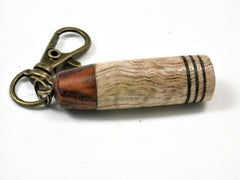 LV-1704 Koa & Cocobolo Secret Compartment Necklace, Pill Pendant, Memorial Jewelry-SCREW CAP