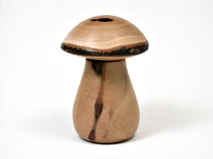 LV-1906 Red-Tip Photinia Wooden Mushroom Threaded Trinket Box, Pill, Jewelry Box-SCREW CAP