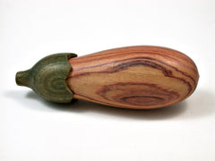 LV-1960 Eggplant Threaded Box, Needle Case, Jewelry Box from Tulipwood & Verawood-SCREW CAP
