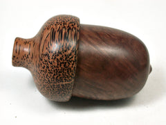 LV-2013 Manzanita Burl & Red Palm Acorn Trinket Box, Keepsake, Jewelry Box-SCREW CAP