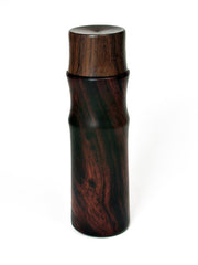 LV-2126 Cocobolo & Leadwood Slim Pill Box, Toothpick Holder, Needle Case-SCREW CAP
