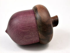 LV-2163 Wooden Acorn Pill Box, Jewelry/Engagement Ring Box from Purpleheart & Mora-FITTED CAP