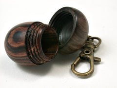 LV-2283 Ponderosa Pine Burl & Betelnut Acorn Pendant Box, Charm, Pill Holder-SCREW CAP