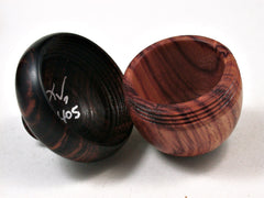 LV-2405 Tulipwood & Cocobolo Acorn Jewelry Box, Pill Box, Trinket Box-SCREW CAP