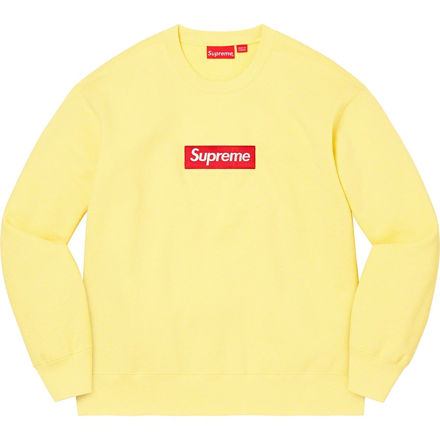 Supreme Box Logo Crewneck (FW22) Pale Yellow – The Hype Kelowna