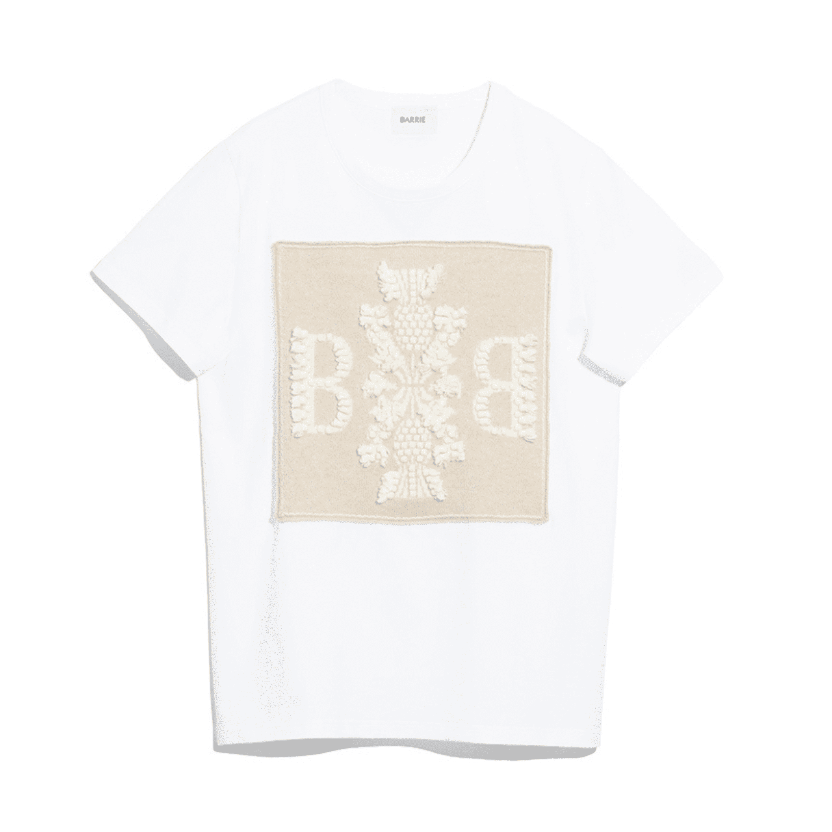 T-shirt with Barrie logo cashmere patch | Barrie