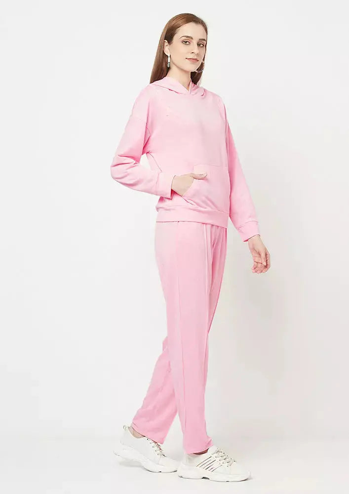 Cut Out Hoodie Top And Pants Set