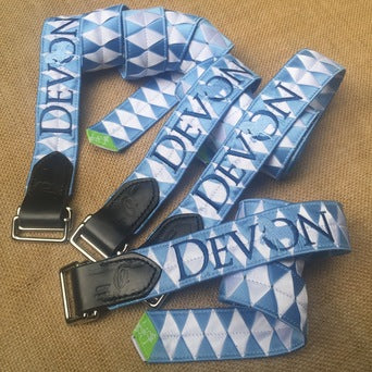 Boy-O-Boy Bridleworks satin "Devon" Double Square Loop belts.