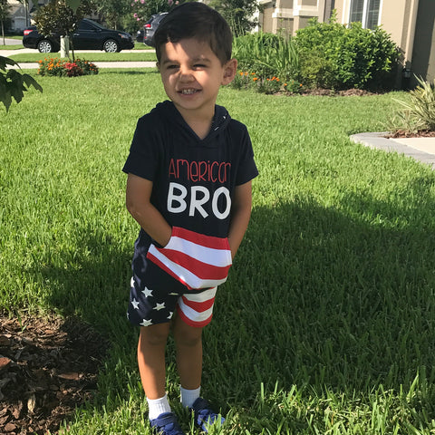 American Bro Hoodie And Shorts - Customer