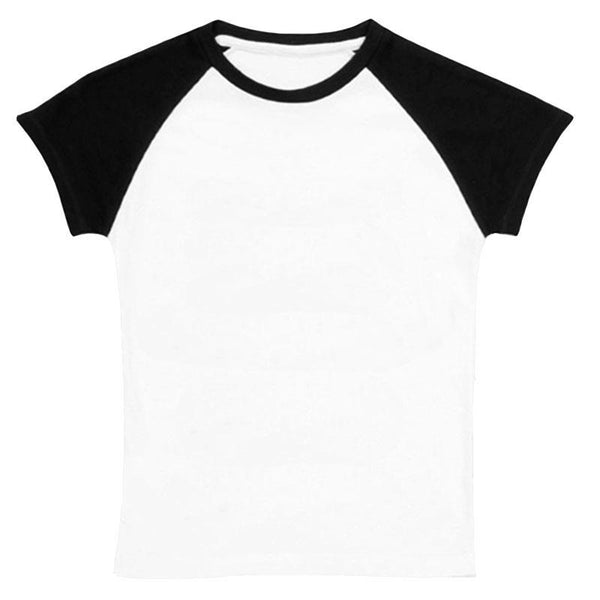 raglan shirt black and white