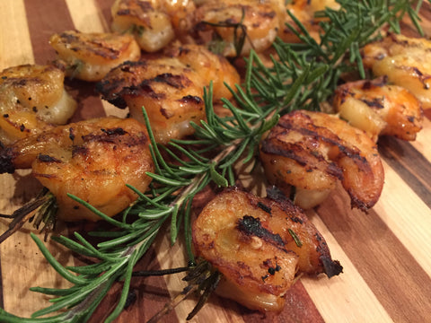 Souto Boards Grilled Rosemary Shrimp Skewers