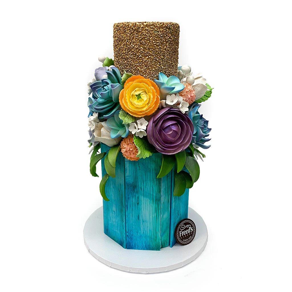 Floral Spring Wedding Cake Freed's Bakery 