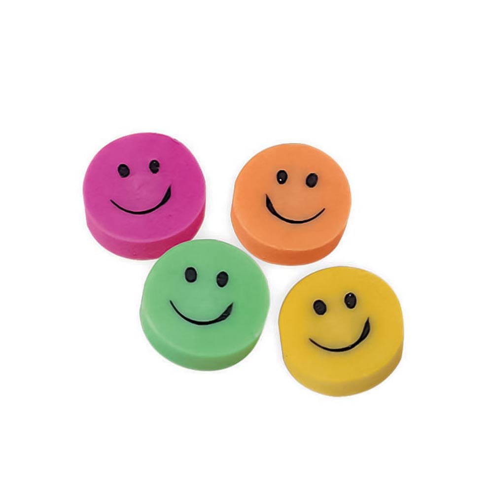 Sluimeren repertoire Accountant Mini Smiley Face Eraser 3/4" (144 PACK)
