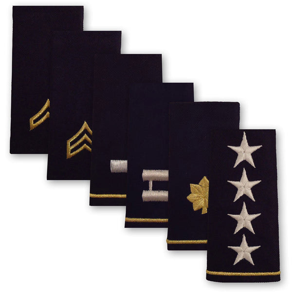 ~NEW 1 PAIR US ARMY PVT 1ST CLASS ROTC SHOULDER MARK EPAULET LARGE 4-1/4" X 2"