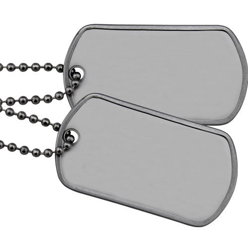 Metallic Silver Badge Military With Chain Template Dog Tag On Lace Detailed  Element For Army Metal Token Engraved Pendant For Identification Blood Type  Vector Illustration Stock Illustration - Download Image Now - iStock