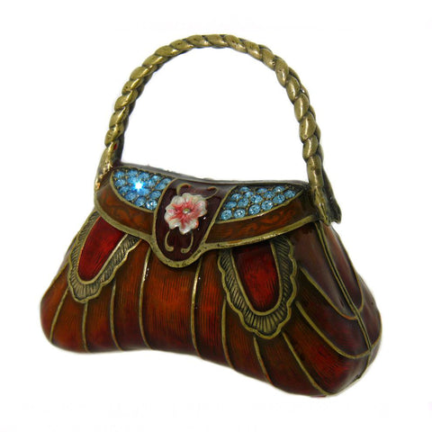 Copper Orange Red Purse Box
