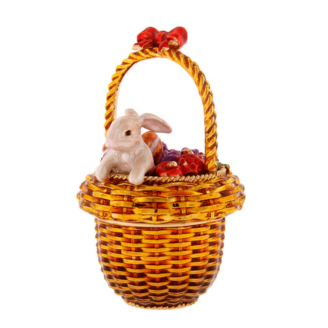 Easter Bunny Basket Figurine