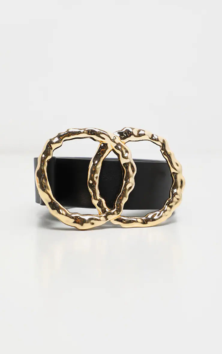 Black Double Ring Buckle Belt - iLYMAi