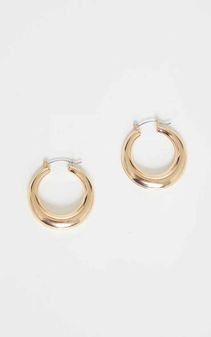 Gold Hoop Circular Earrings - iLYMAi